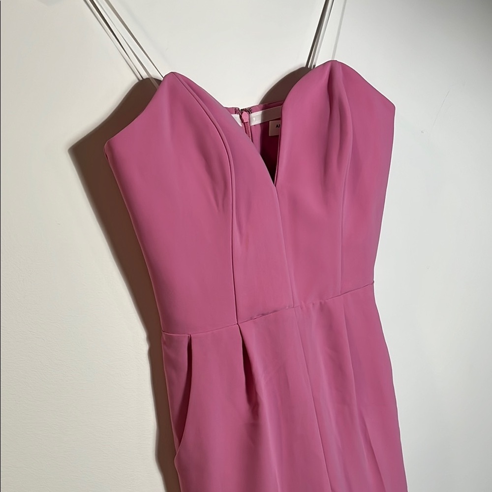 Amanda Uprichard Elegant Pink Strapless Pants Jumpsuit - Picture 3 of 6